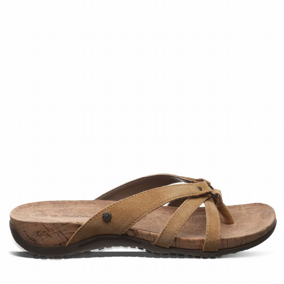 Women Bearpaw Fawn Sandals Brown | ARH8359DJ