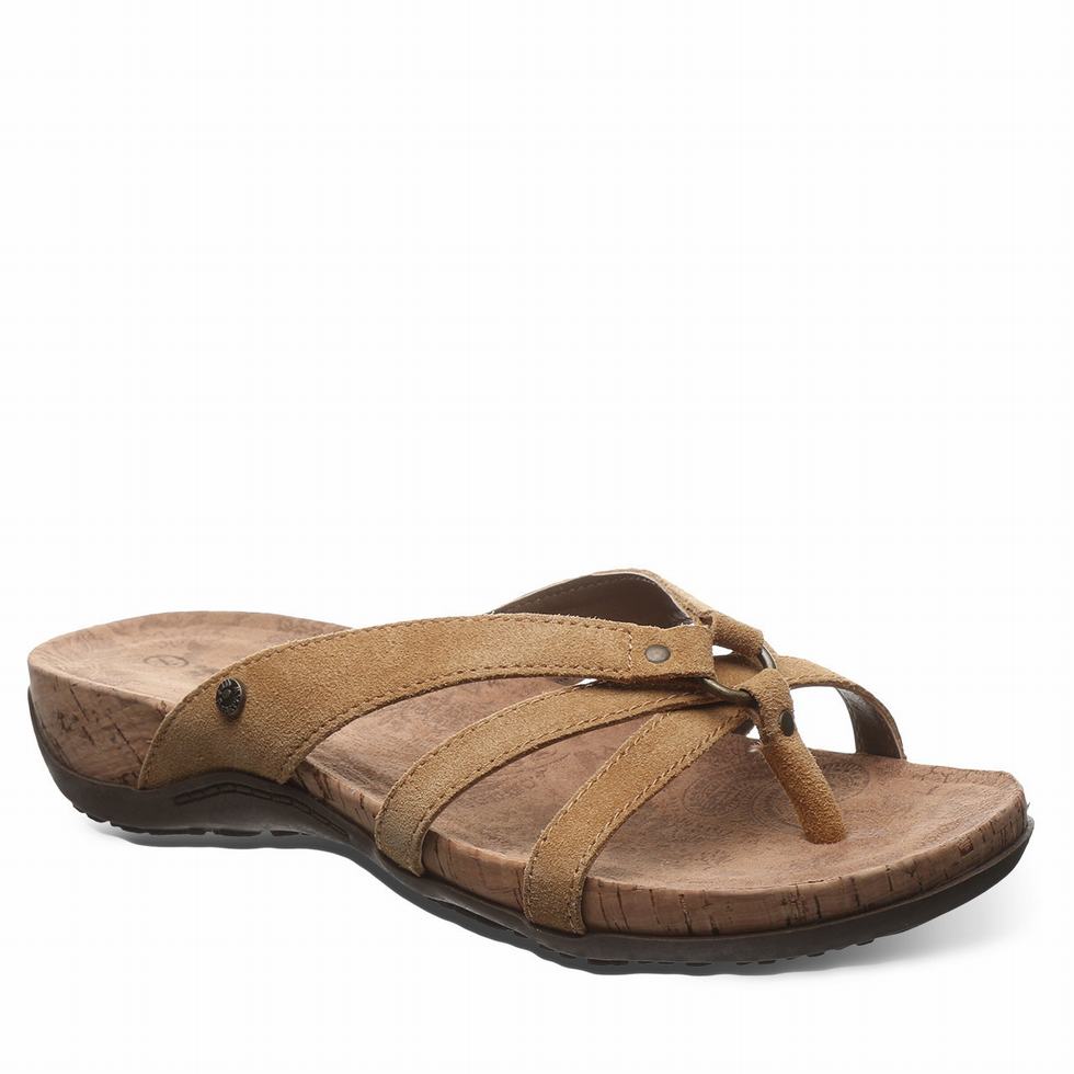 Women Bearpaw Fawn Sandals Brown | ARH8359DJ