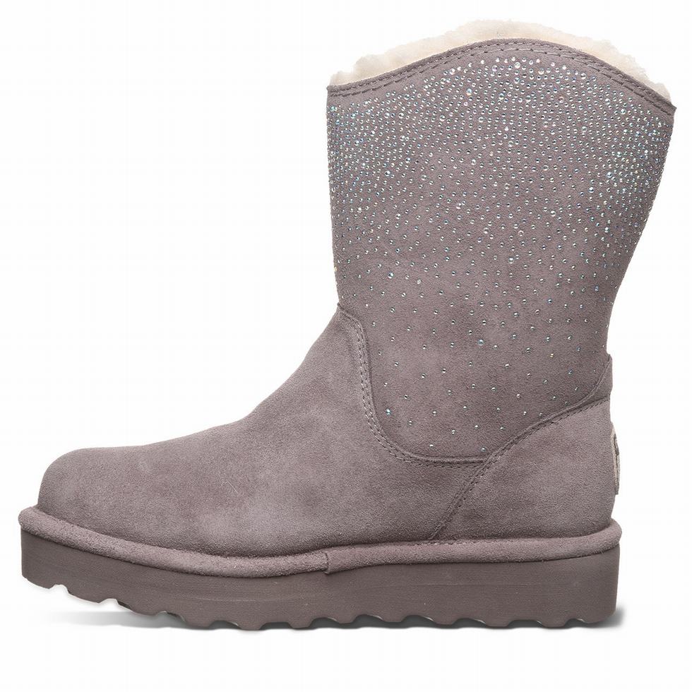 Women Bearpaw Glam Platform Lo Boots Grey | EXE3141NM