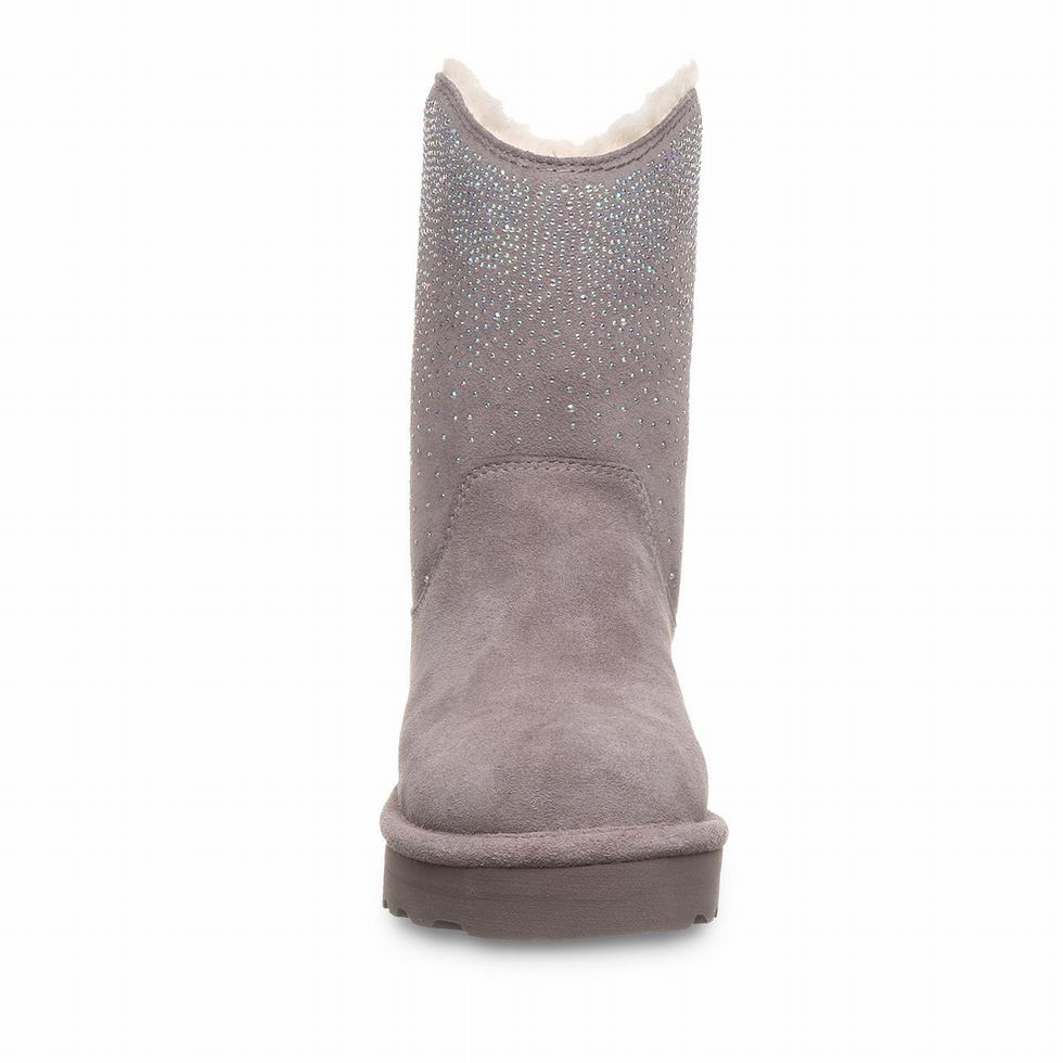 Women Bearpaw Glam Platform Lo Boots Grey | EXE3141NM