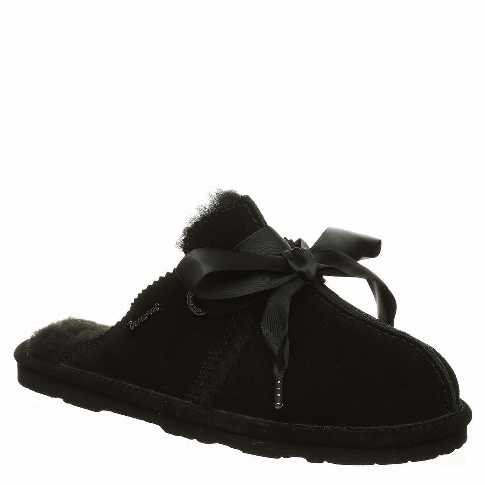 Women Bearpaw Jolietta Slippers Black | CJN215VO