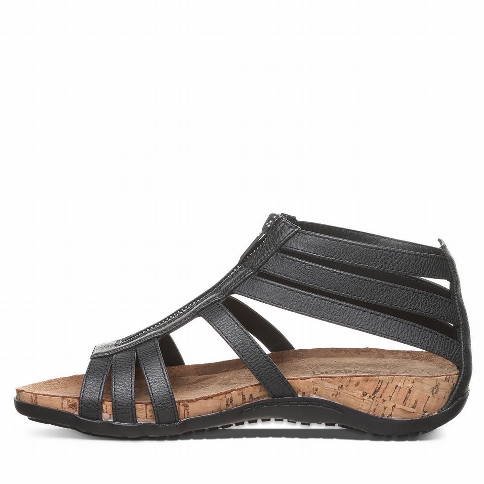 Women Bearpaw Layla II Sandals Black | QOC2339ZD