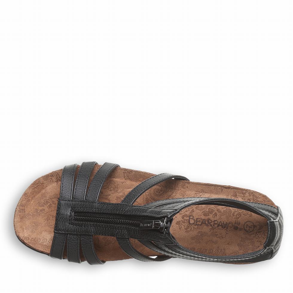 Women Bearpaw Layla II Sandals Black | QOC2339ZD