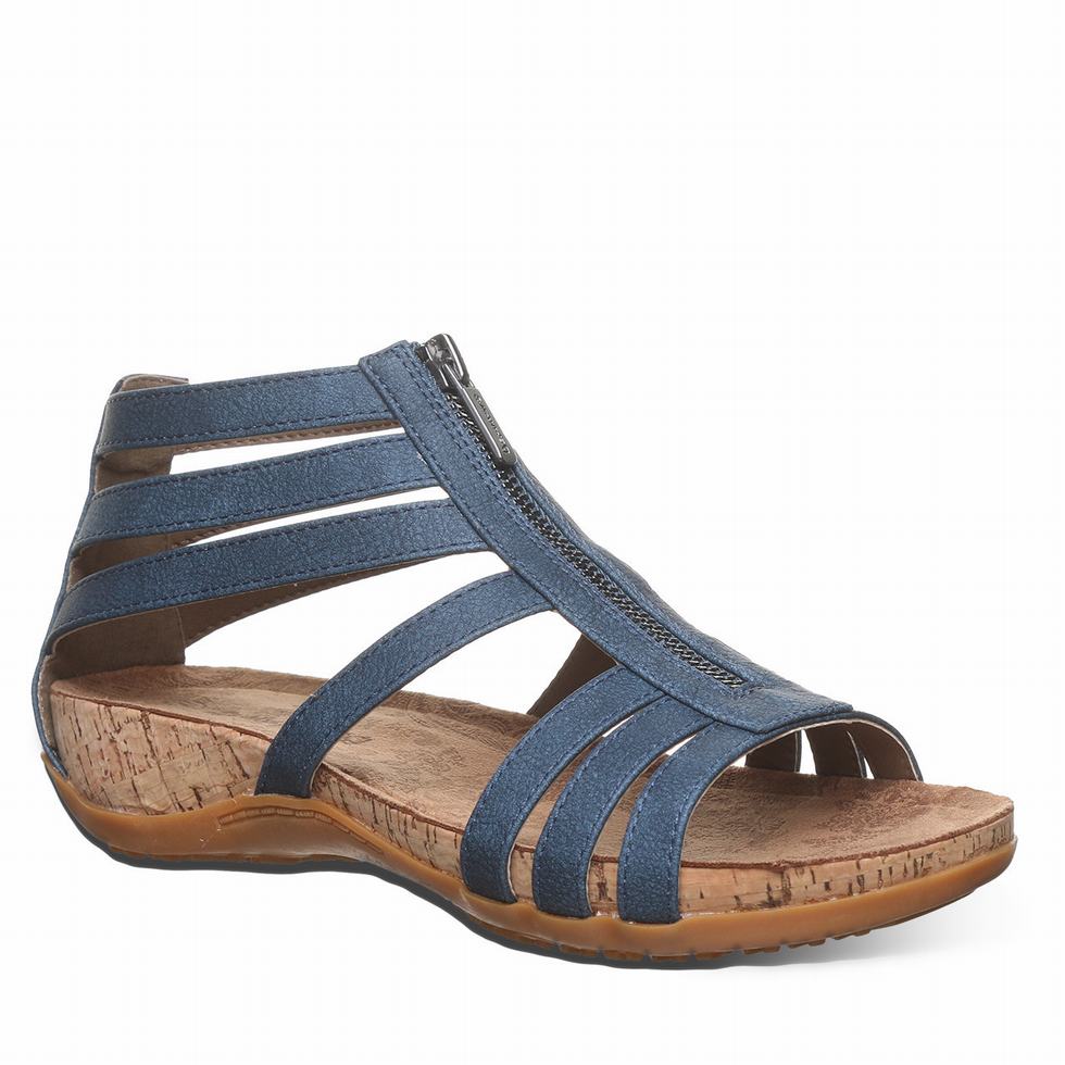 Women Bearpaw Layla II Sandals Blue | WMX9671IV