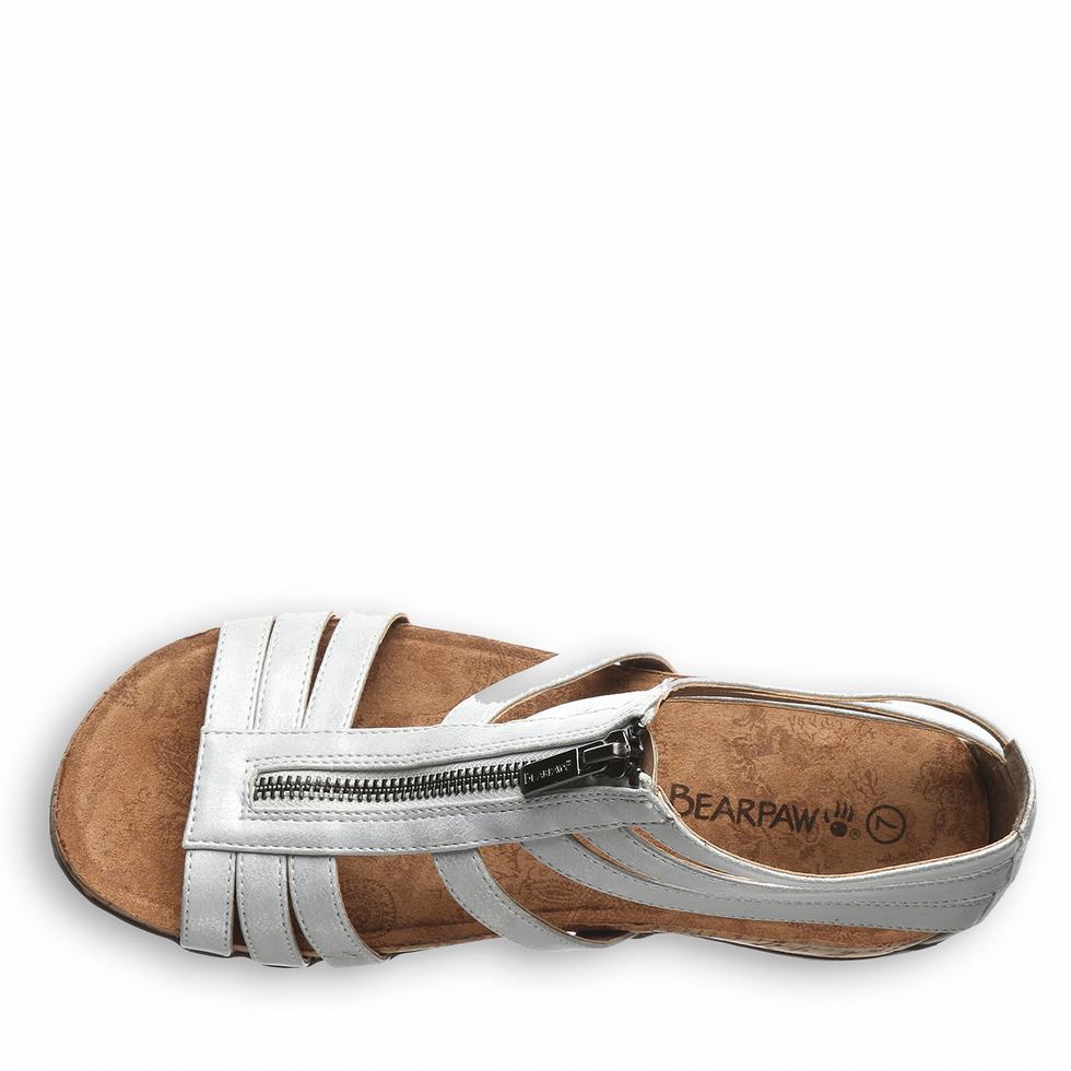 Women Bearpaw Layla II Sandals White | QXT479ID