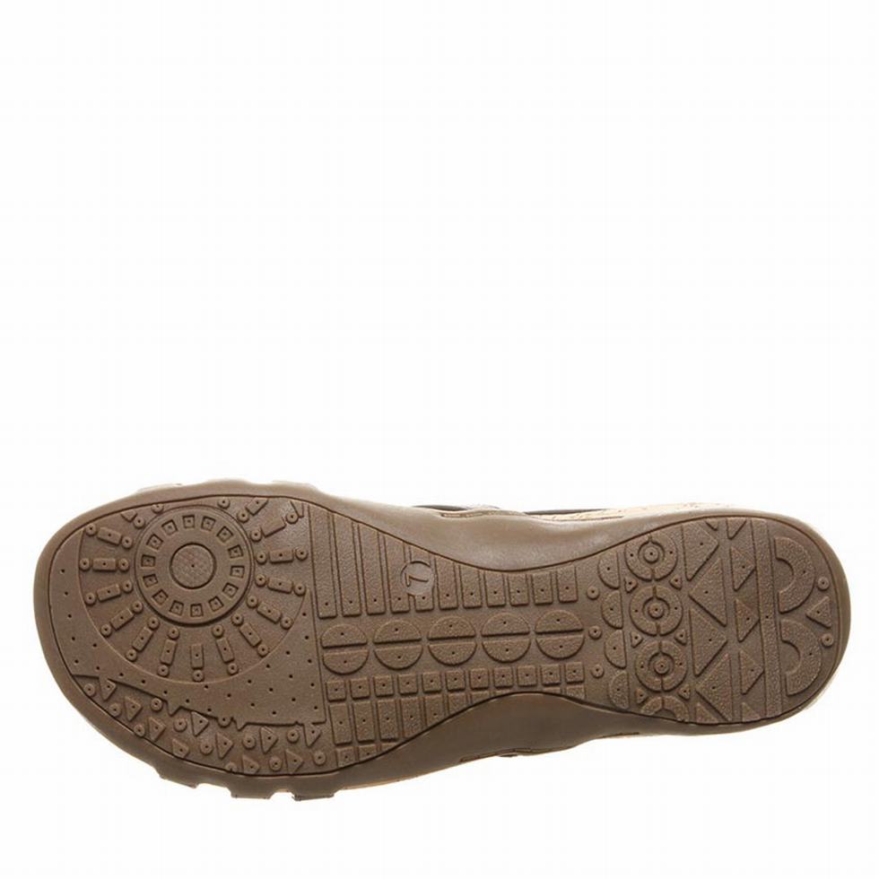 Women Bearpaw Layla Wide Sandals Black | RIR2563OC