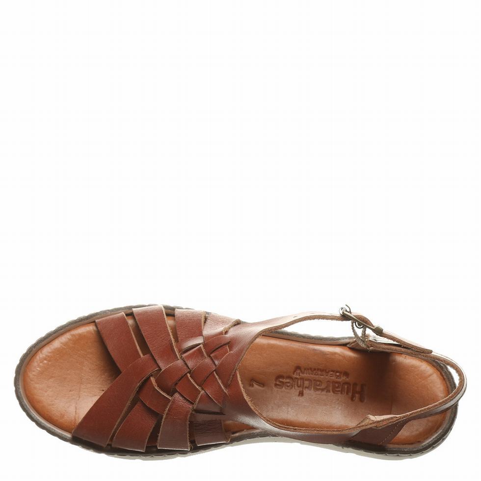 Women Bearpaw Leah Sandals Brown | QWS8746VK