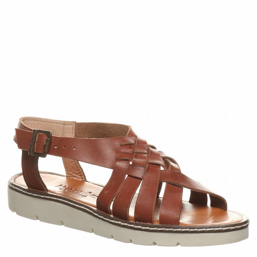 Women Bearpaw Leah Sandals Brown | QWS8746VK