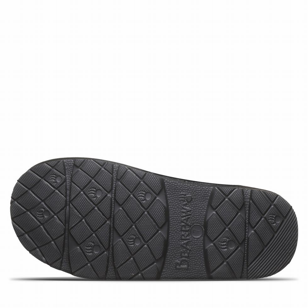 Women Bearpaw Loki Exotic Slippers Black | FEW7434TG