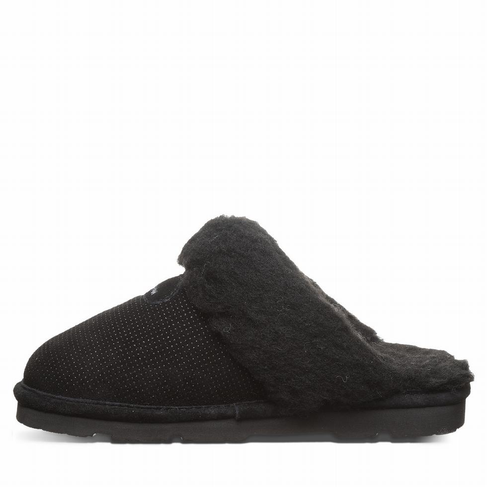 Women Bearpaw Loki Exotic Slippers Black | LDG9697UI