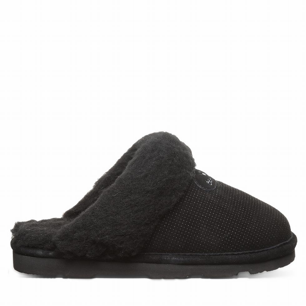 Women Bearpaw Loki Exotic Slippers Black | LDG9697UI