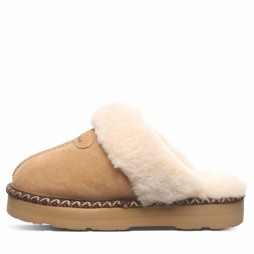 Women Bearpaw Loki Platform Lo Deco Slippers Brown | PLE8076BH