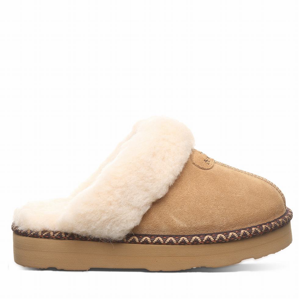 Women Bearpaw Loki Platform Lo Deco Slippers Brown | PLE8076BH