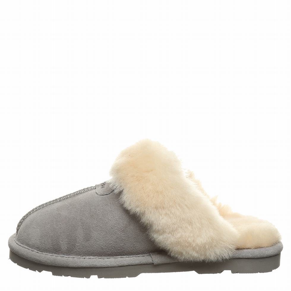 Women Bearpaw Loki Slippers Grey | QXR678UQ