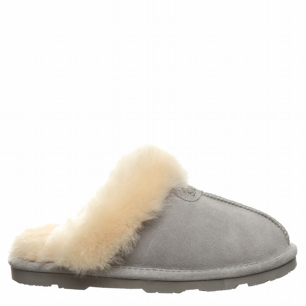 Women Bearpaw Loki Slippers Grey | QXR678UQ