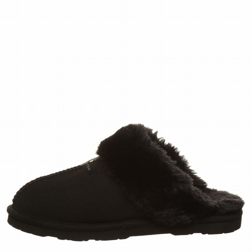 Women Bearpaw Loki Vegan Slippers Black | GLN7874MY