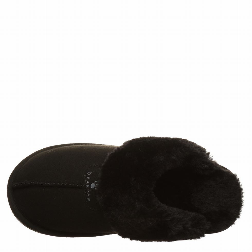 Women Bearpaw Loki Vegan Slippers Black | GLN7874MY