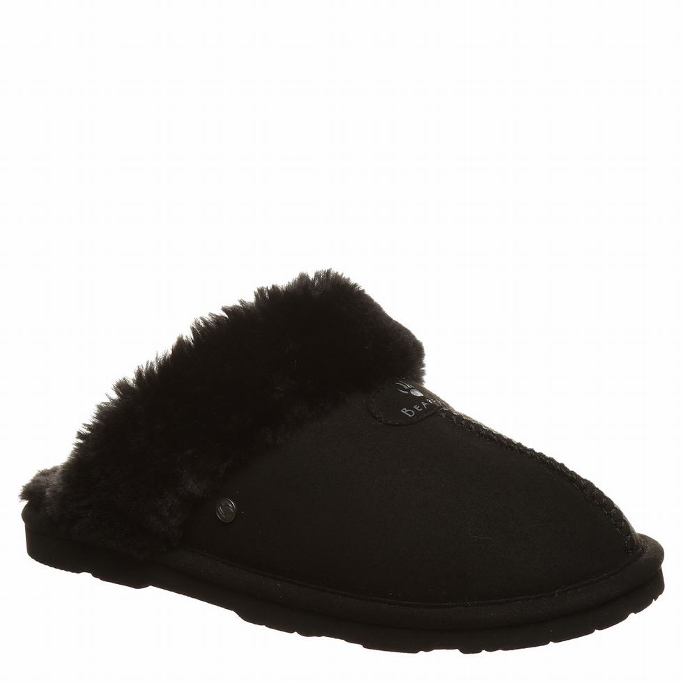 Women Bearpaw Loki Vegan Slippers Black | GLN7874MY