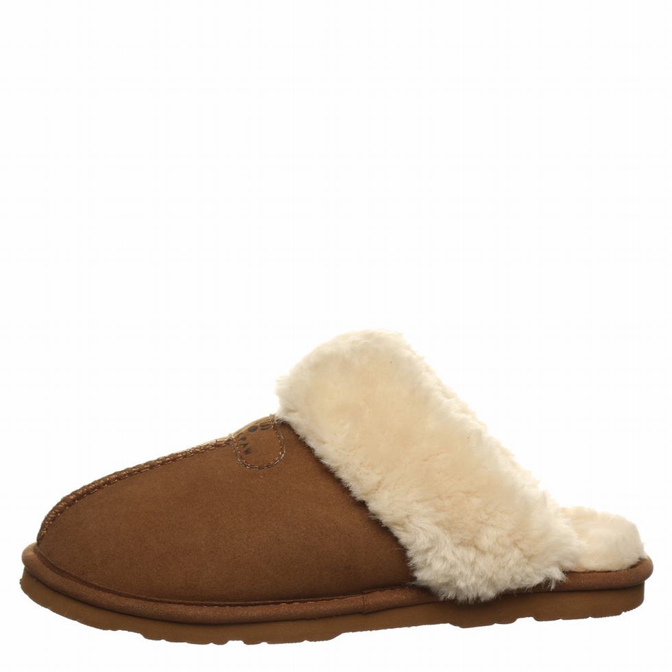 Women Bearpaw Loki Vegan Slippers Brown | VZU2186PW