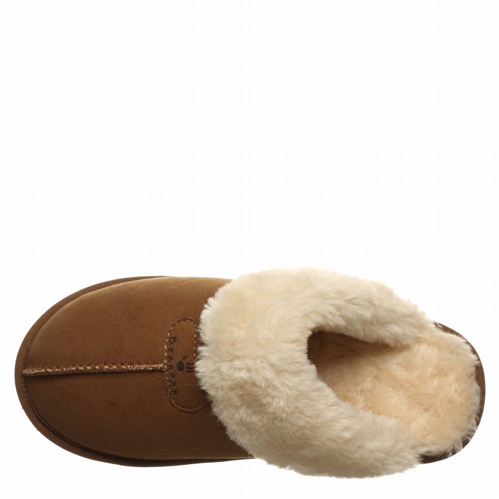 Women Bearpaw Loki Vegan Slippers Brown | VZU2186PW