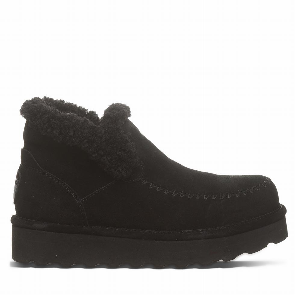 Women Bearpaw Maeve Platform Lo Boots Black | PGV858XI