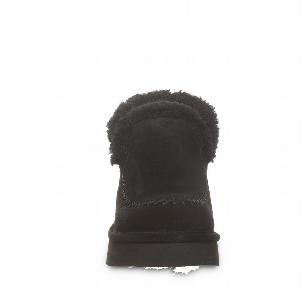 Women Bearpaw Maeve Platform Lo Boots Black | PGV858XI