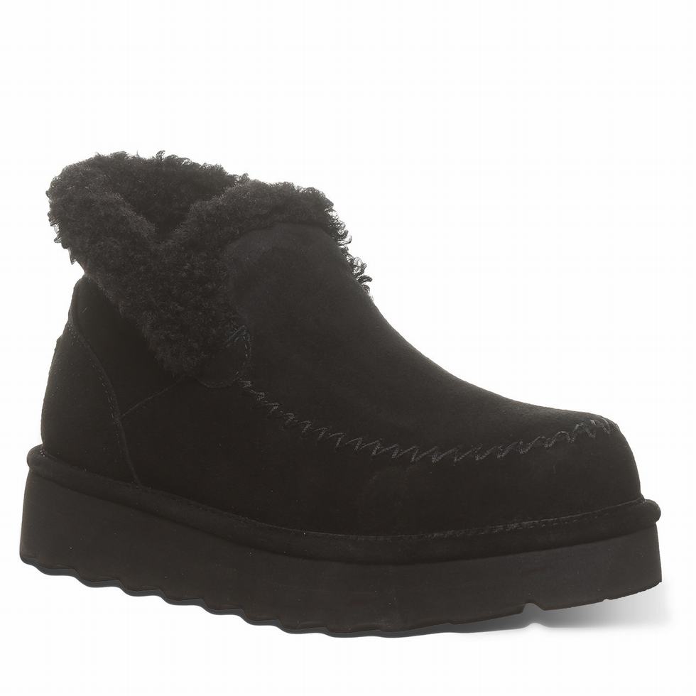 Women Bearpaw Maeve Platform Lo Boots Black | PGV858XI