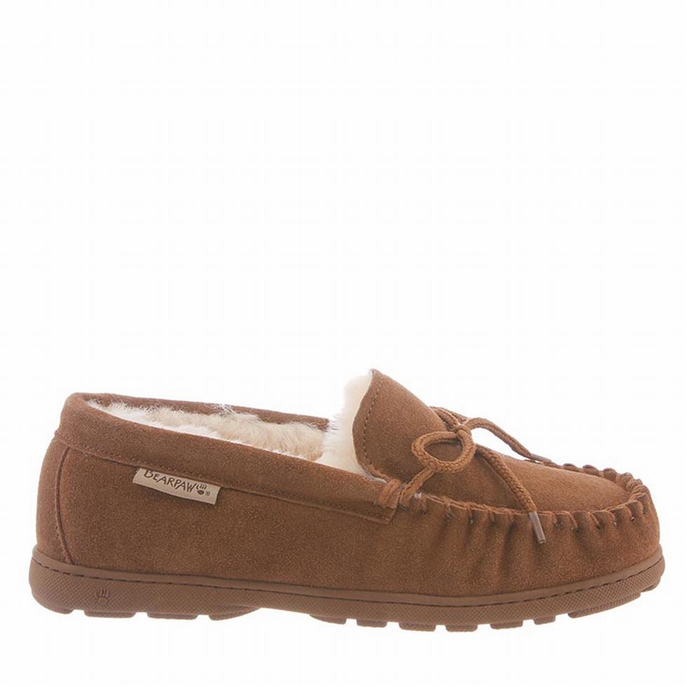 Women Bearpaw Mindy Wide Slippers Brown | JFS4228CH