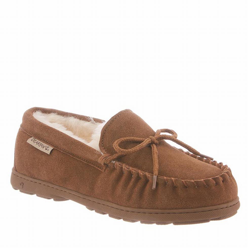 Women Bearpaw Mindy Wide Slippers Brown | JFS4228CH