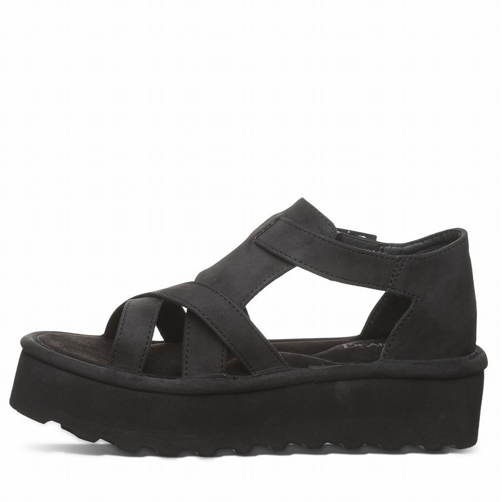 Women Bearpaw Pinnacle Sandals Black | RFT246TP