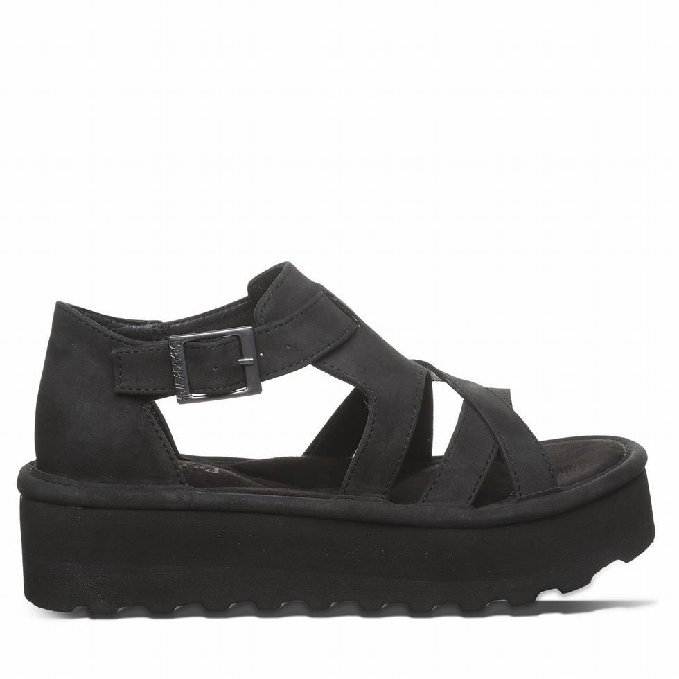 Women Bearpaw Pinnacle Sandals Black | RFT246TP