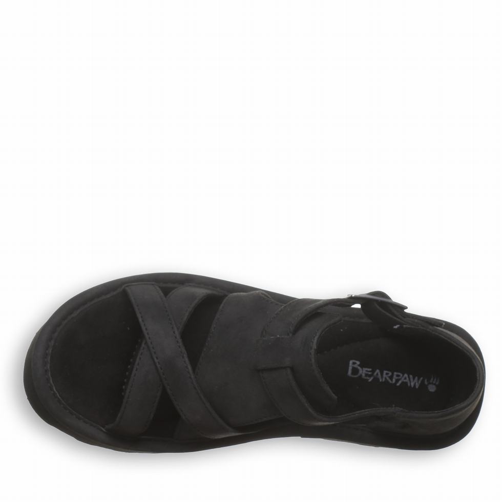 Women Bearpaw Pinnacle Sandals Black | RFT246TP