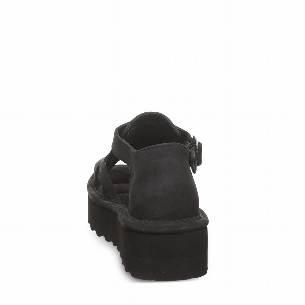 Women Bearpaw Pinnacle Sandals Black | RFT246TP