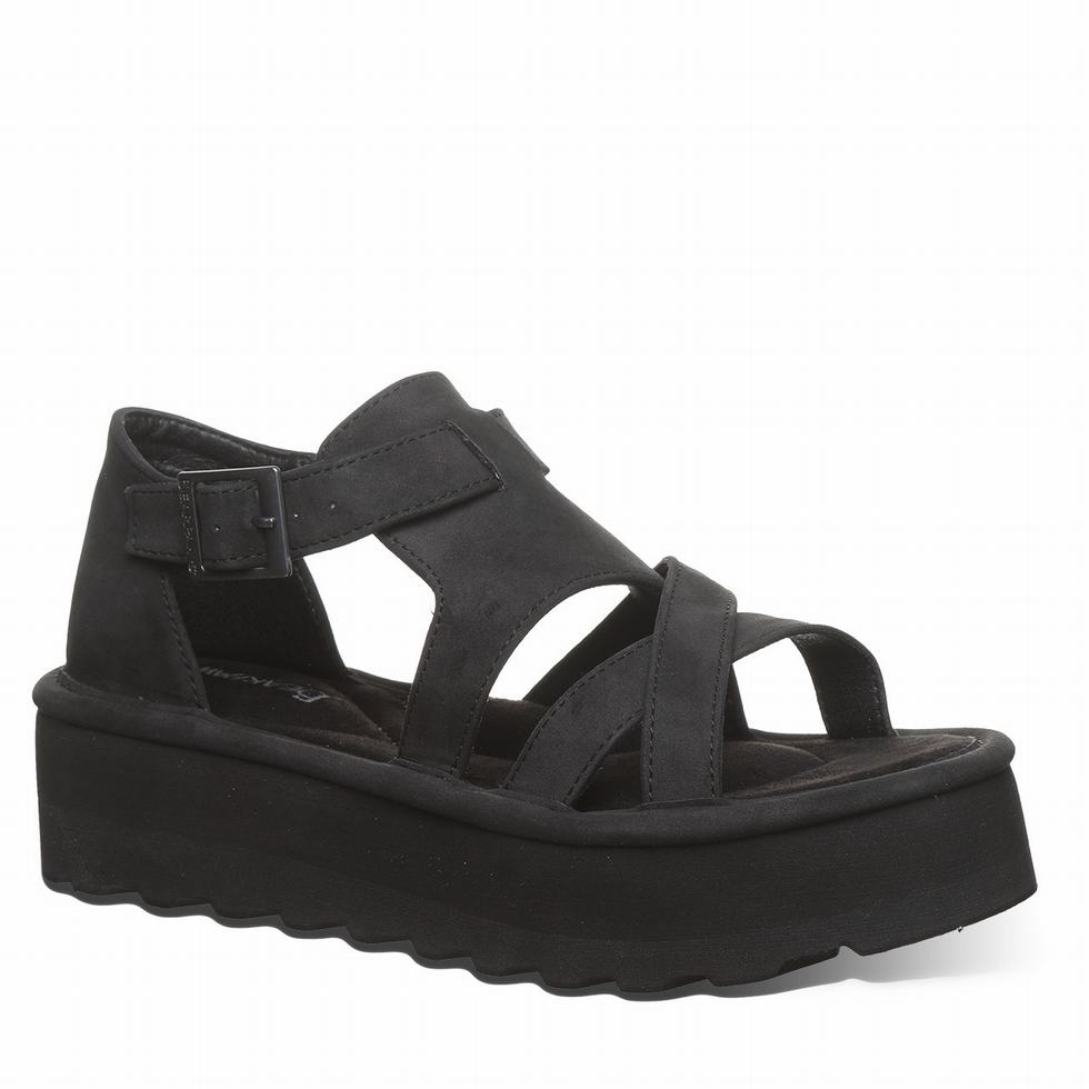 Women Bearpaw Pinnacle Sandals Black | RFT246TP