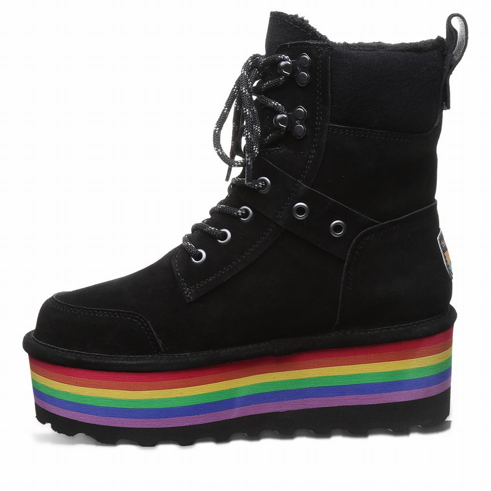 Women Bearpaw Retro Alicia Boots Black | QTQ9545PN