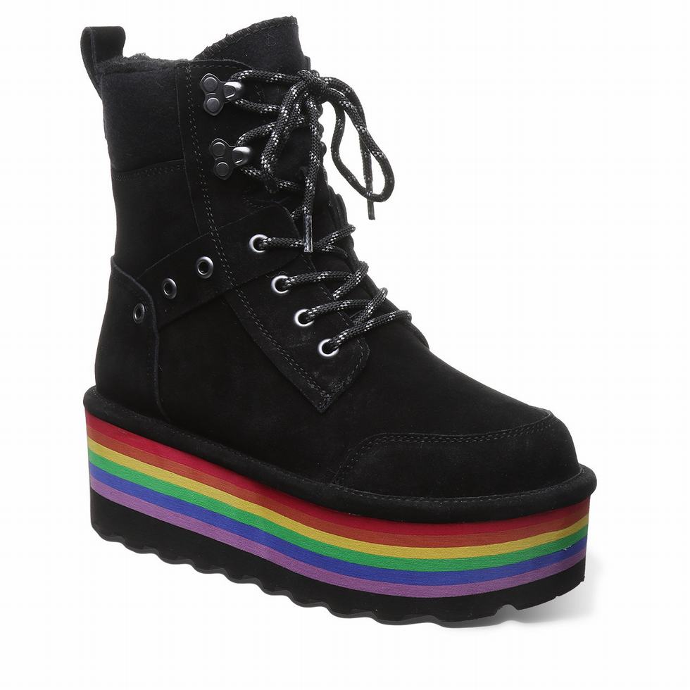 Women Bearpaw Retro Alicia Boots Black | QTQ9545PN