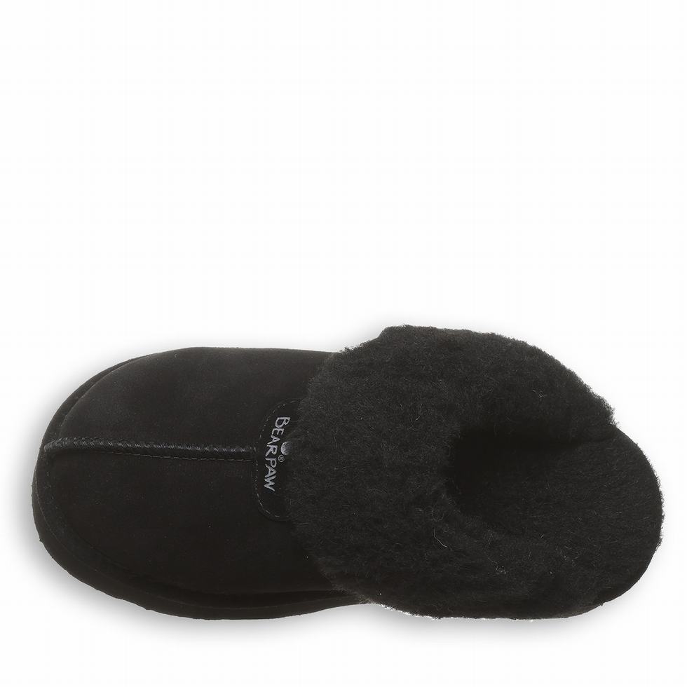 Women Bearpaw Retro Loki Slippers Black | UAU8094KD