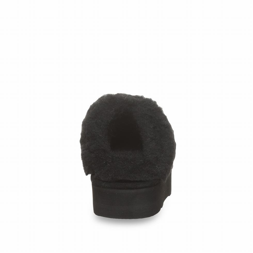 Women Bearpaw Retro Loki Slippers Black | UAU8094KD