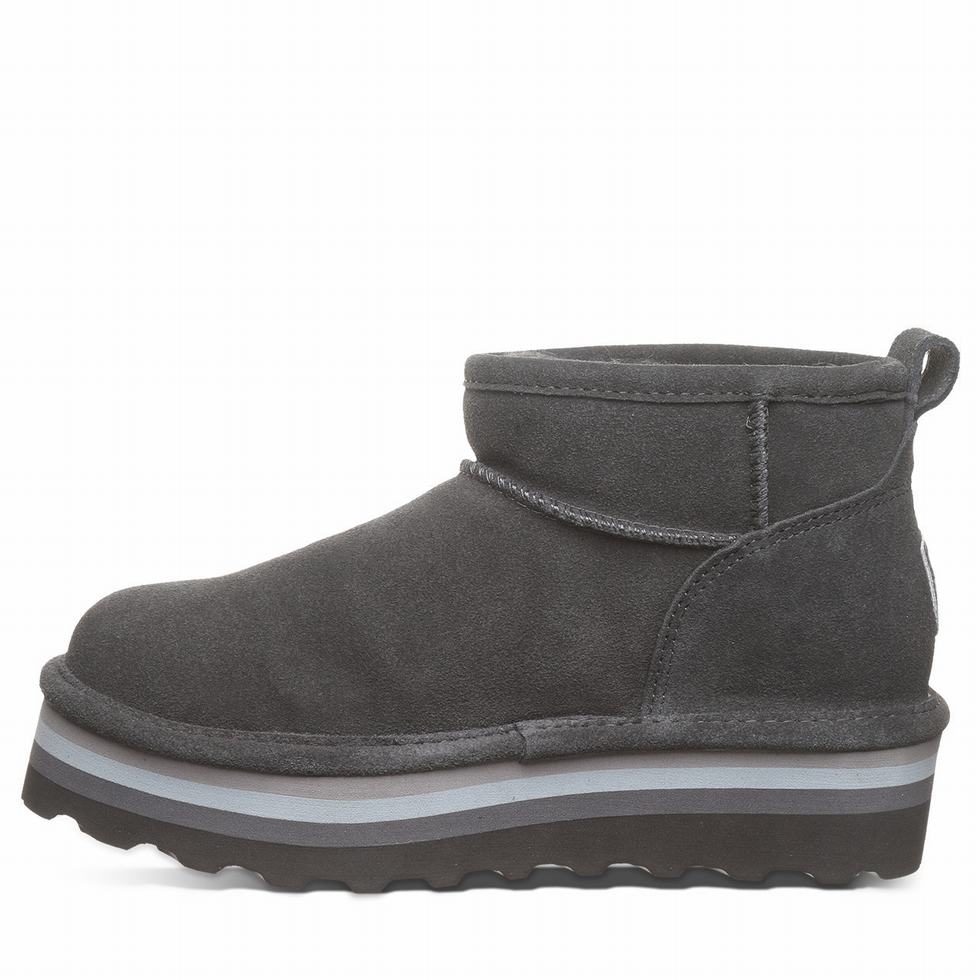 Women Bearpaw Retro Shorty Platform Boots Grey | ECW504PZ