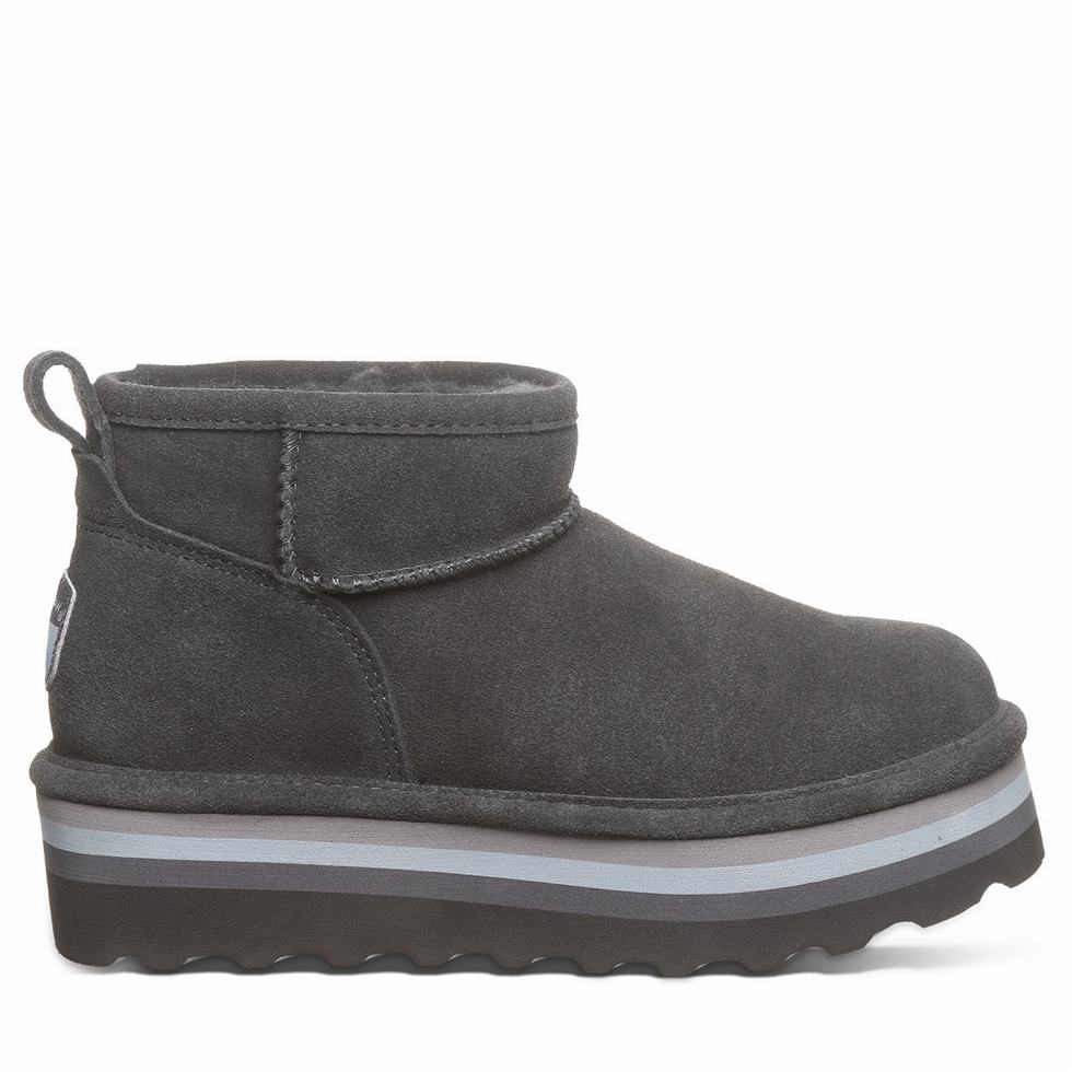 Women Bearpaw Retro Shorty Platform Boots Grey | ECW504PZ