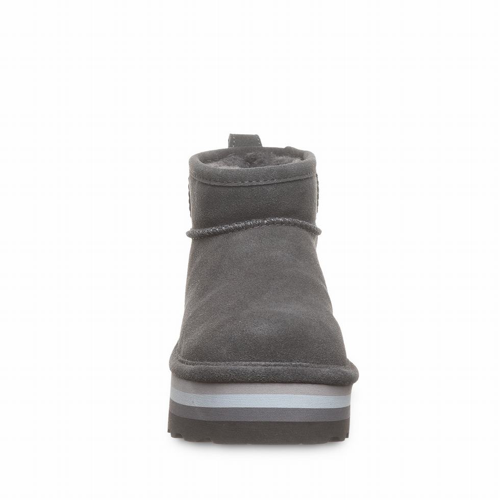 Women Bearpaw Retro Shorty Platform Boots Grey | ECW504PZ