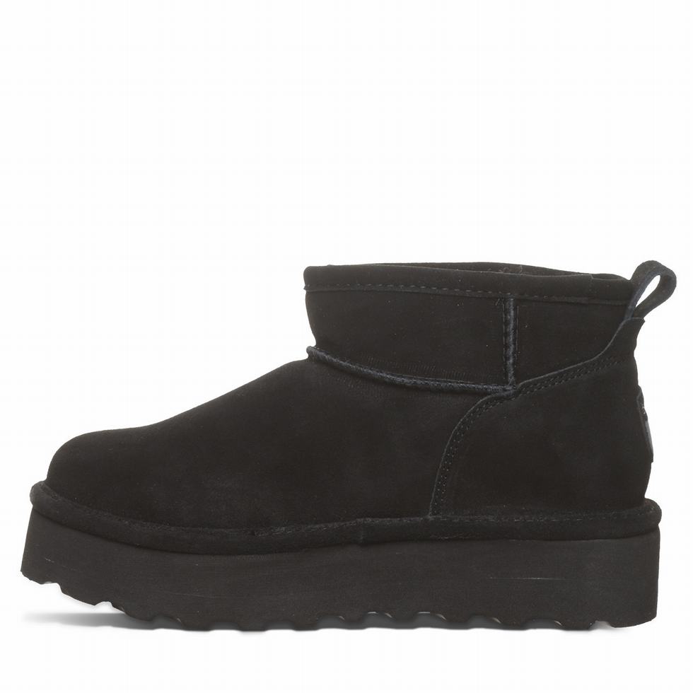 Women Bearpaw Retro Shorty Platform Boots Black | OIC2077GW