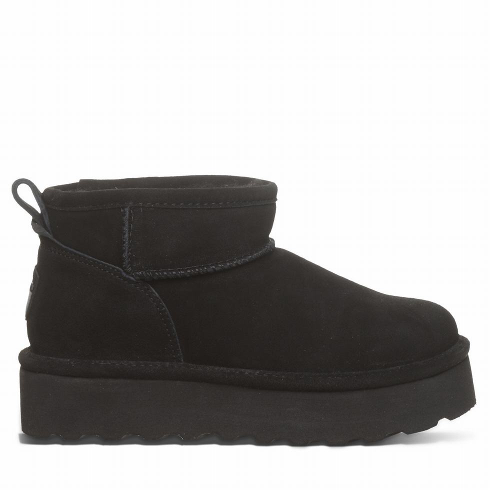 Women Bearpaw Retro Shorty Platform Boots Black | OIC2077GW