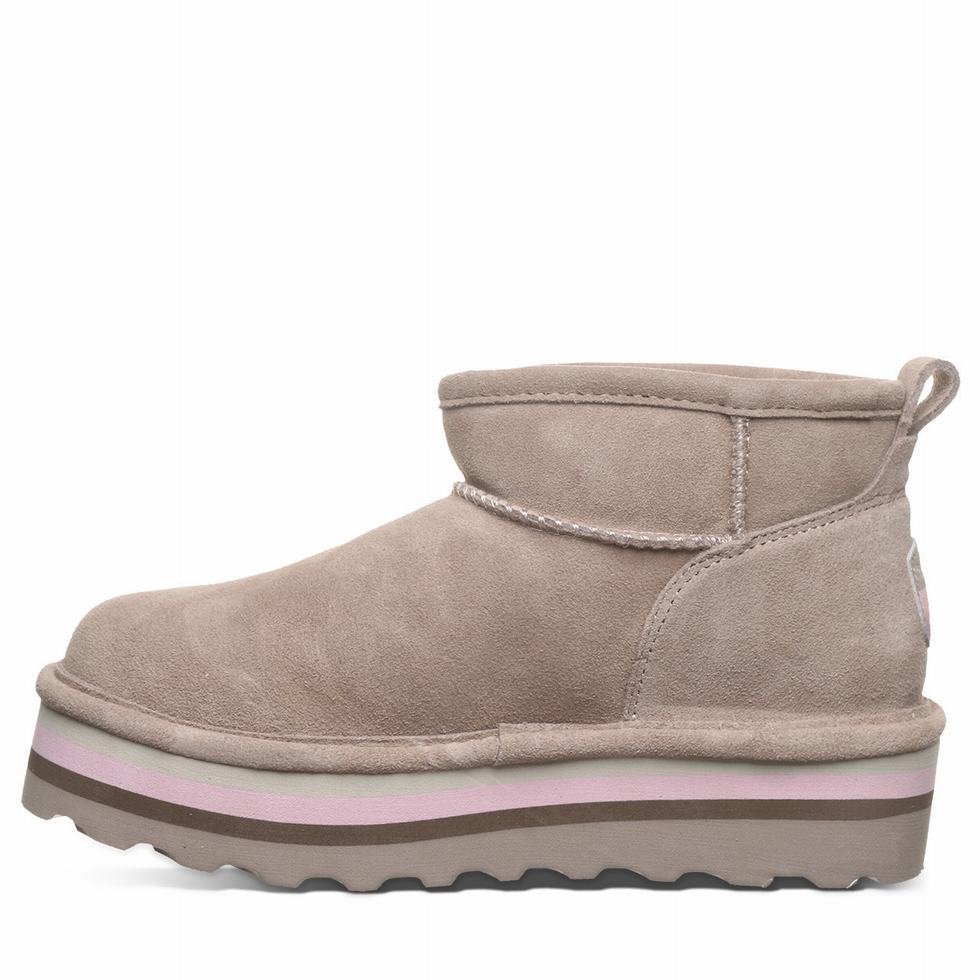 Women Bearpaw Retro Shorty Platform Boots Beige | NUH2748IQ