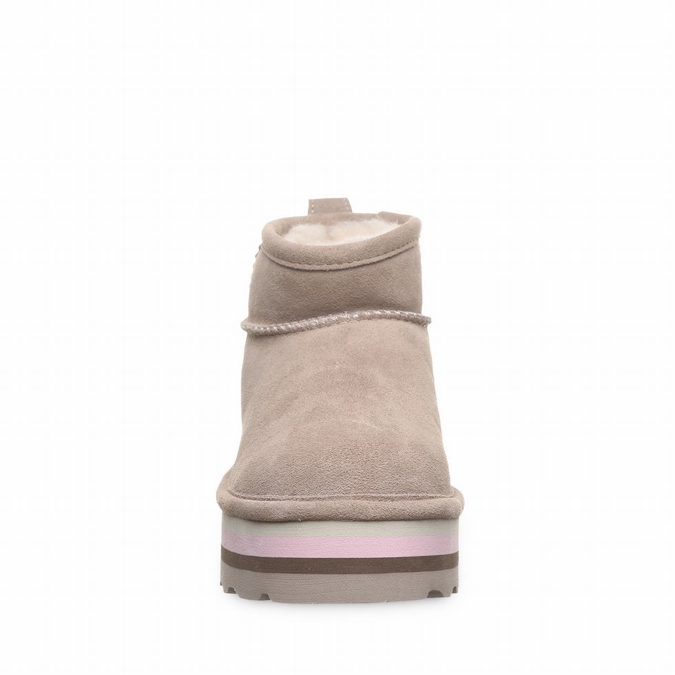 Women Bearpaw Retro Shorty Platform Boots Beige | NUH2748IQ