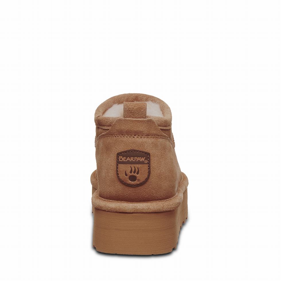 Women Bearpaw Retro Super Shorty Platform Boots Brown | CGK7975FX