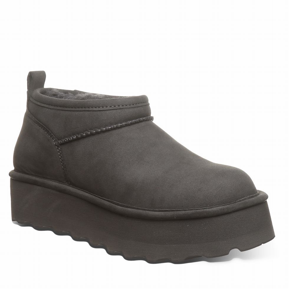 Women Bearpaw Retro Super Shorty Vegan Platform Boots Grey | UQY7882OJ