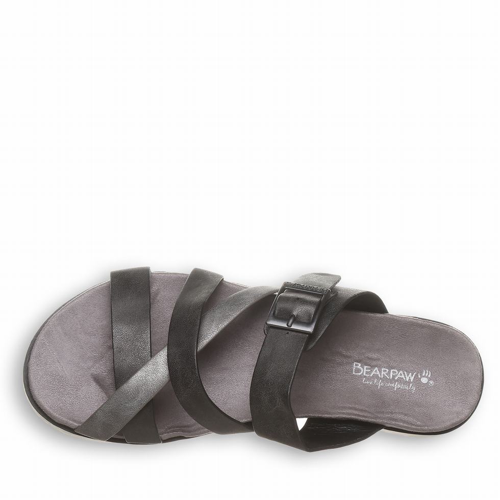 Women Bearpaw Rhodes Sandals Black | PZB4690LW