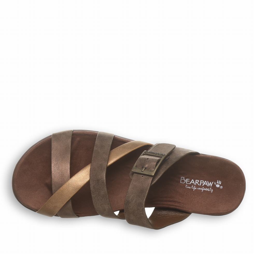 Women Bearpaw Rhodes Sandals Brown | AGQ8682ND