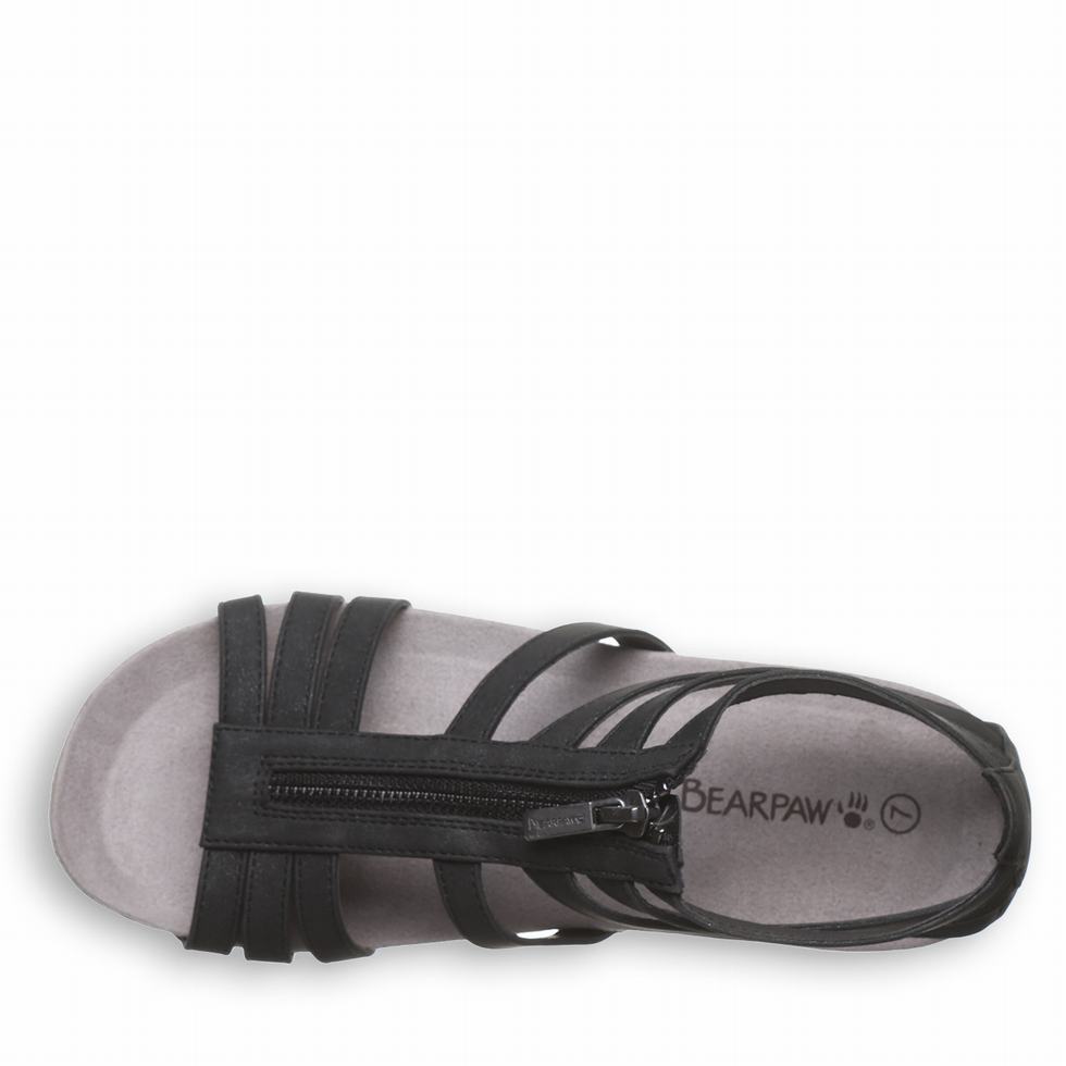 Women Bearpaw Ronda Sandals Black | EBK10081RV